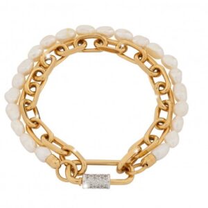 Pulsera de oro y perlas modelo Palermo