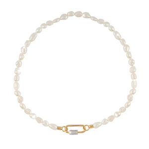 Collar de perlas y oro modelo Palermo