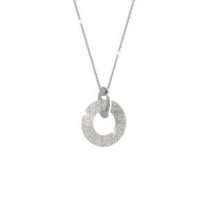 Collar de oro blanco con colgante modelo R-Zero