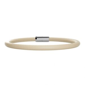 Pulsera de cuero crema