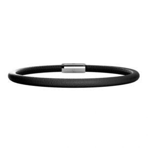 Pulsera de cuero negra