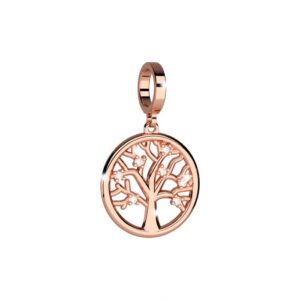 Charm de oro rosado Árbol de la vida