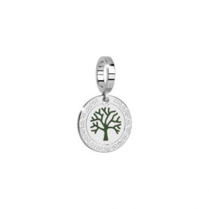 Charm de oro blanco Árbol de la vida