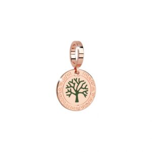 Charm de oro rosado Árbol de la vida