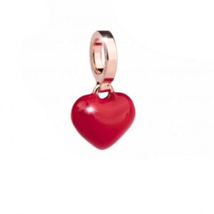 Charm de oro rosado Corazón