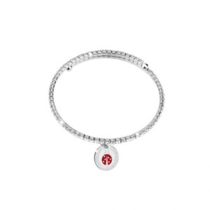 Pulsera de oro blanco y cristales – Chinita
