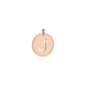Charm de oro rosado letra J
