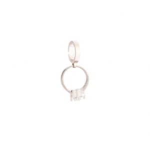 Charm oro blanco y cristal