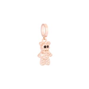 Charm de Oro Rosado con cristales Oso