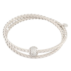Pulsera de oro blanco y cristales modelo Balloon