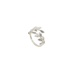Anillo de oro blanco y diamantes ajustable modelo Jolie Nature