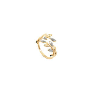 Anillo de oro y diamantes ajustable modelo Jolie Nature