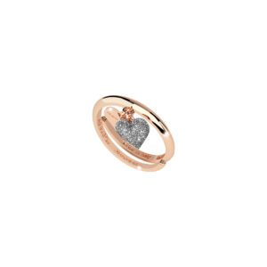 Anillo con colgante y polvo de diamantes modelo Jolie