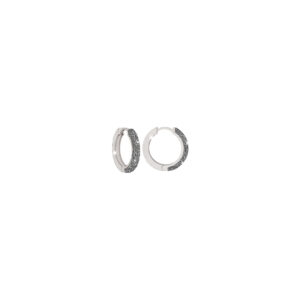 Aros de oro blanco con diamantes modelo Jolie