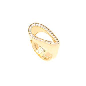 Anillo de oro y cristales ajustable modelo Lisboa