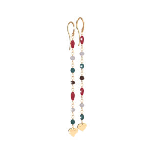 Aros de oro con piedras naturales Colgantes modelo Pepite