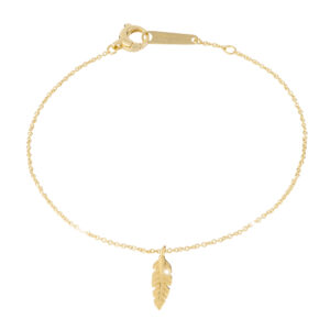 Pulsera de oro – Pluma